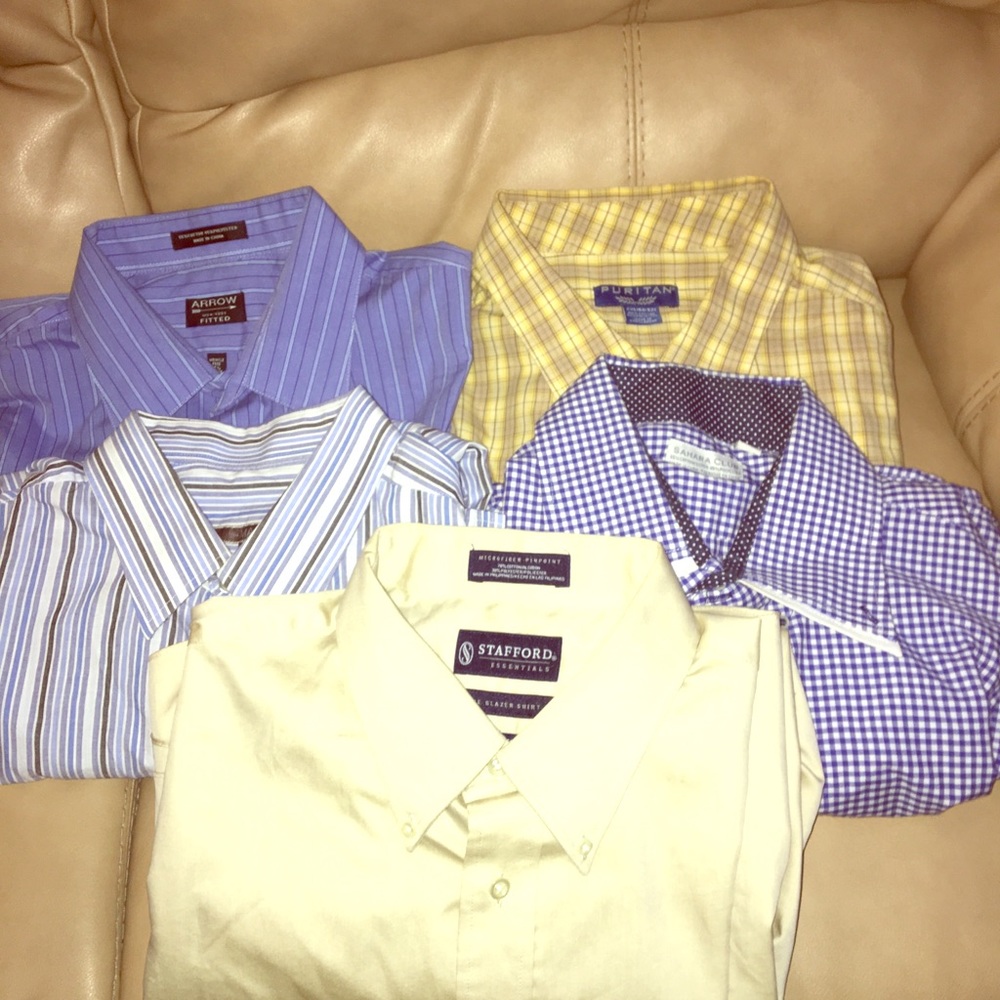 Bundle of mens button up dress shirts